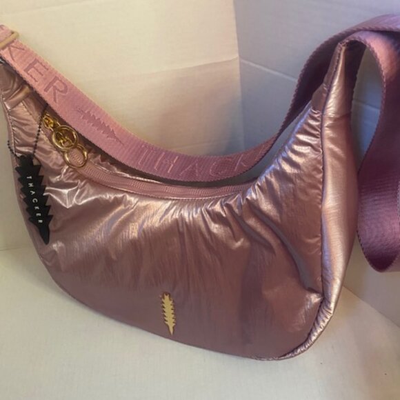 Thacker Zoe Hobo women's shoulder bag/purse, color rosewood/pink (NEW) - Picture 2 of 6